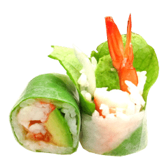 Springroll crevette avocat sauce sumo