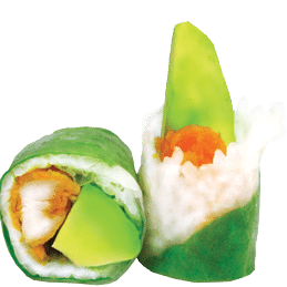 Springroll poulet frit avocat