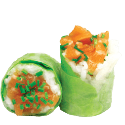 Springroll tartare de saumon ciboulette