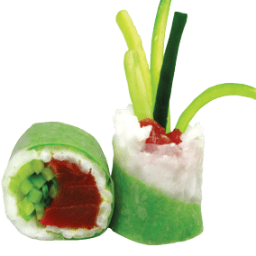 Springroll thon concombre sauce sumo