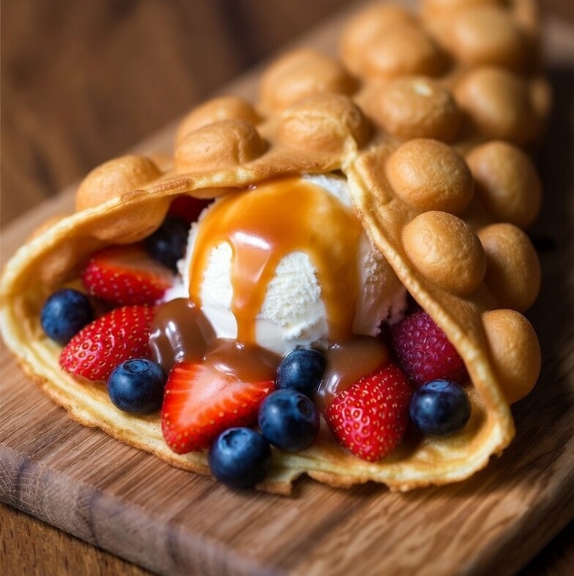 Bubble waffle sucré